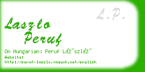 laszlo peruf business card